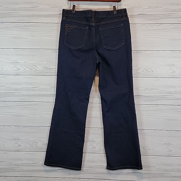 Liz Claiborne Jackie bootcut dark blue denim jeans Size 14 - Picture 7 of 14